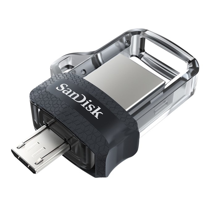 SanDisk 173386 USB flash drive 128 GB USB Type-A / Micro-USB Black, Transparent