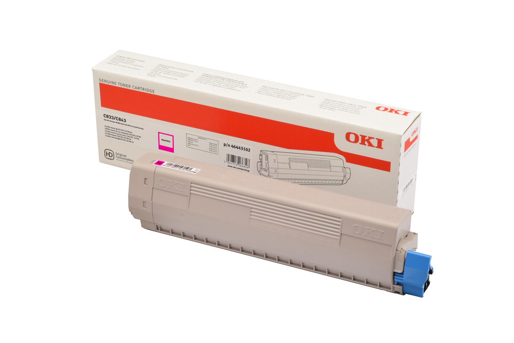 OKI 46443102 Toner-kit magenta, 10.000 pages ISO/IEC 19798 for OKI C 833
