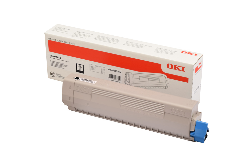 OKI 46443104 Toner-kit black, 10.000 pages ISO/IEC 19798 for OKI C 833