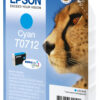 Epson C13T07124012/T0712 Ink cartridge cyan, 345 pages ISO/IEC 19752 5,5ml for Epson Stylus BX 310/600/D 120/D 78/S 20