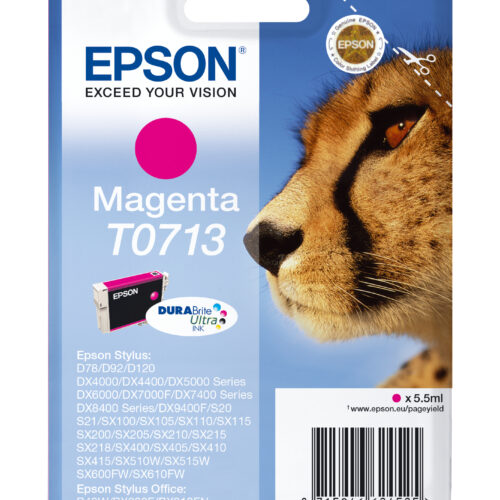 33622390_3578207667 Epson C13T07134012/T0713 Ink cartridge magenta, 250 pages ISO/IEC 19752 5,5ml for Epson Stylus BX 310/600/D 120/D 78/S 20
