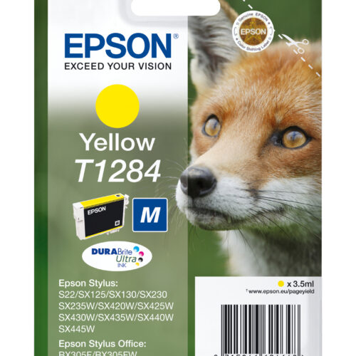 Epson C13T12844012/T1284 Ink cartridge yellow, 225 pages 3,5ml for Epson Stylus S 22/SX 235 W/SX 420/SX 430 W