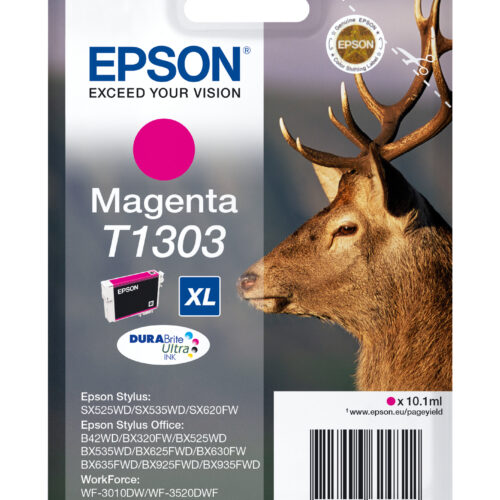 Epson C13T13034012/T1303 Ink cartridge magenta XL, 600 pages 10,1ml for Epson Stylus BX 320/SX 525/WF 3500