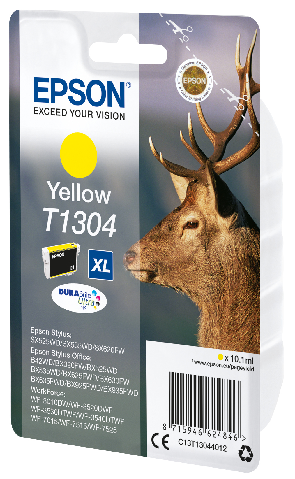 33622422_2004512207 Epson C13T13044012/T1304 Ink cartridge yellow XL, 1.005 pages 10,1ml for Epson Stylus BX 320/SX 525/WF 3500