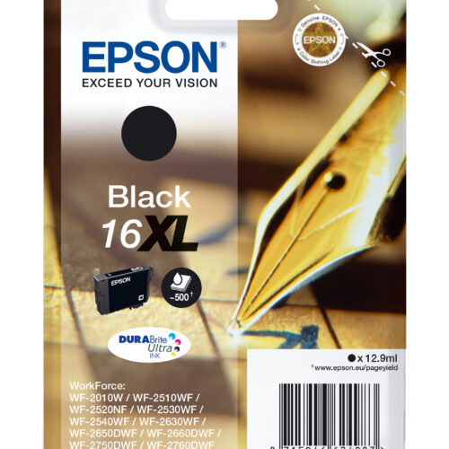 Epson C13T16314012/16XL Ink cartridge black high-capacity XL, 500 pages 12,9ml for Epson WF 2010/2660/2750
