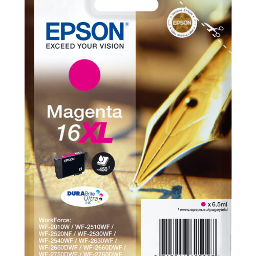 Epson C13T16334012/16XL Ink cartridge magenta high-capacity XL, 450 pages 6,5ml for Epson WF 2010/2660/2750