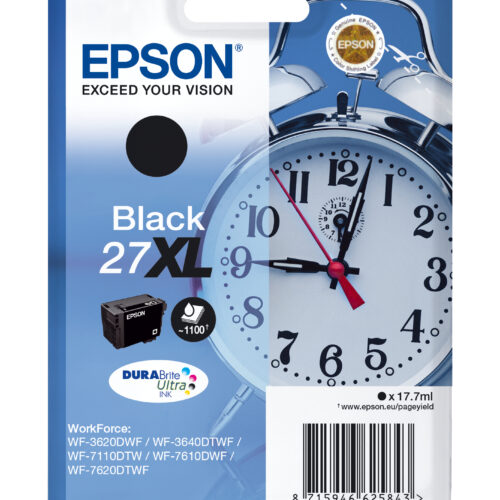 33622522_6606243322 Epson C13T27114012/27XL Ink cartridge black high-capacity, 1.100 pages 17,7ml for Epson WF 3620