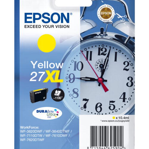 33622528_2672999104 Epson C13T27144012/27XL Ink cartridge yellow high-capacity, 1.100 pages 10,4ml for Epson WF 3620