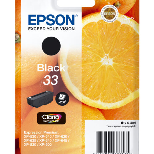 33622554_2888194457 Epson C13T33314012/33 Ink cartridge black, 250 pages ISO/IEC 24711 6,4ml for Epson XP 530
