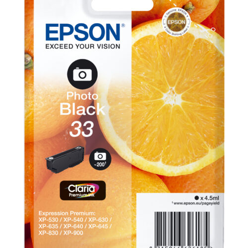 33622556_9784488275 Epson C13T33414012/33 Ink cartridge foto black, 200 pages ISO/IEC 19752 200 Photos 4,5ml for Epson XP 530