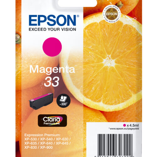 33622560_9607492668 Epson C13T33434012/33 Ink cartridge magenta, 300 pages ISO/IEC 19752 4,5ml for Epson XP 530