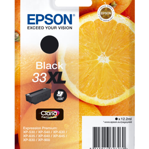 33622564_4630175785 Epson C13T33514012/33XL Ink cartridge black high-capacity, 530 pages ISO/IEC 24711 12,2ml for Epson XP 530