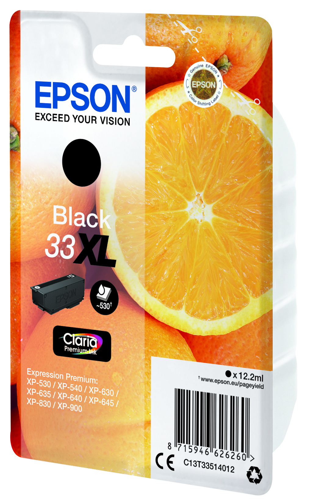 33622565_0195604153 Epson C13T33514022/33XL Ink cartridge black high-capacity Blister Radio Frequency, 530 pages 12,2ml for Epson XP 530