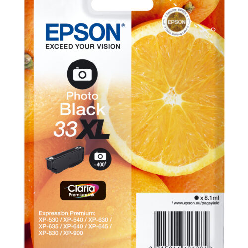 33622566_1923855747 Epson C13T33614012/33XL Ink cartridge foto black high-capacity, 400 pages ISO/IEC 19752 400 Photos 8,1ml for Epson XP 530