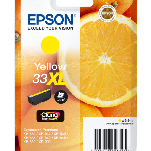 33622572_9358739896 Epson C13T33644012/33XL Ink cartridge yellow high-capacity, 650 pages ISO/IEC 19752 8,9ml for Epson XP 530