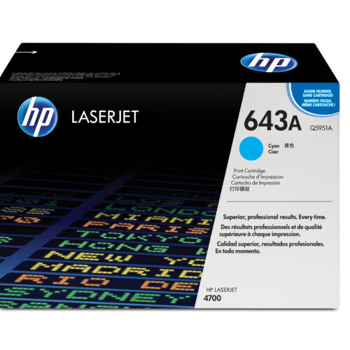 HP Q5951A/643A Toner cartridge cyan, 10.000 pages/5% for HP Color LaserJet 4700