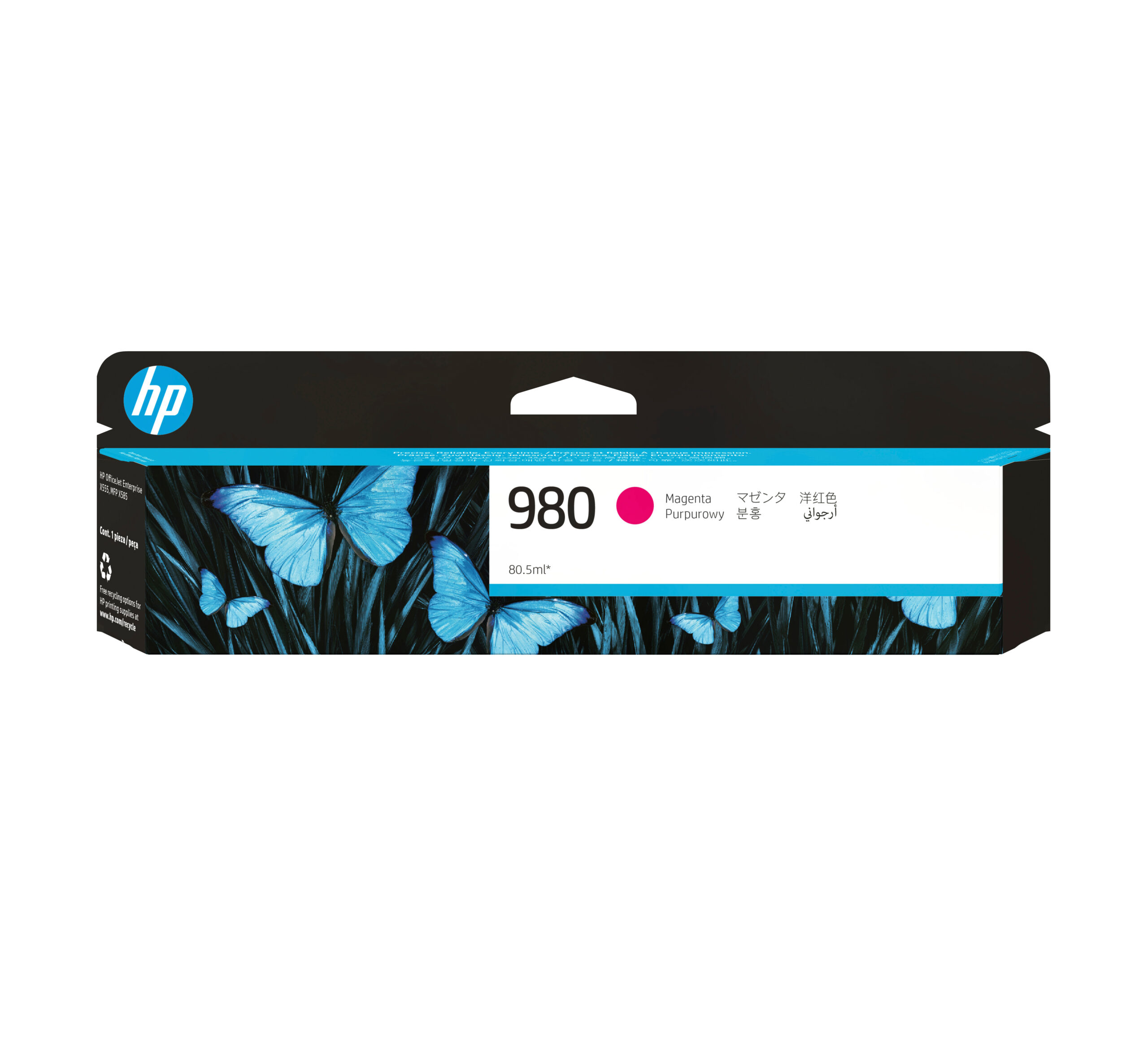 HP D8J08A/980 Ink cartridge magenta, 6.600 pages ISO/IEC 24711 80.5ml for HP OfficeJet X 555