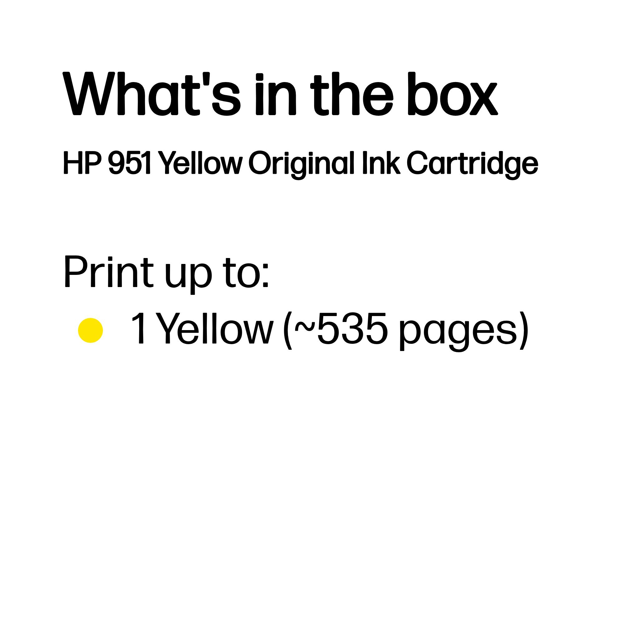 HP CN052AE/951 Ink cartridge yellow, 700 pages ISO/IEC 24711 8ml for HP OfficeJet Pro 8100/8610/8620