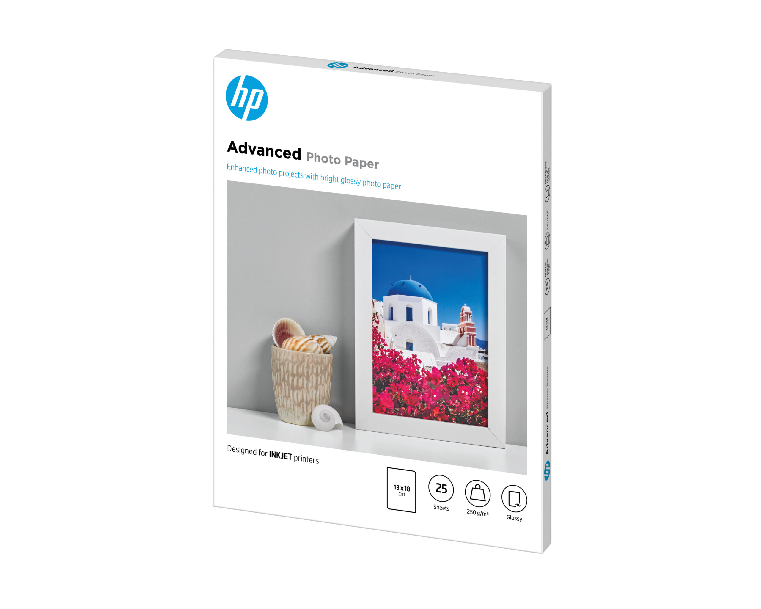 33d29a06de6634a2425073a8f6fe61527e598d61 HP Q8696A Glossy-photopaper 13x18 25 sheet DIN A4 250g/m² for InkJet