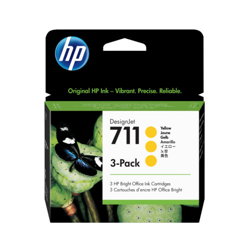 HP CZ136A/711 Ink cartridge yellow 29ml Pack=3 for HP DesignJet T 520