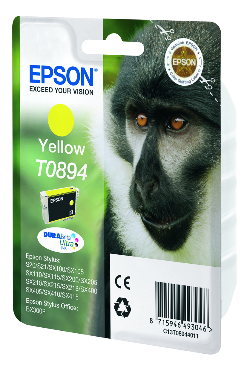 3526168_3980963424 Epson C13T08944011/T0894 Ink cartridge yellow, 225 pages ISO/IEC 24711 3.5ml for Epson Stylus S 20/SX 115/SX 415
