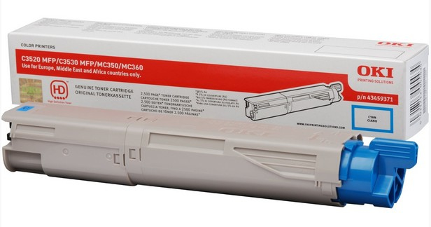 OKI 43459371 Toner-kit cyan, 2.500 pages/5% for OKI C 3520 MFP/3530 MFP