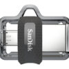 SanDisk Ultra Dual m3.0 USB flash drive 256 GB USB Type-A / Micro-USB 3.2 Gen 1 (3.1 Gen 1) Black, Silver, Transparent