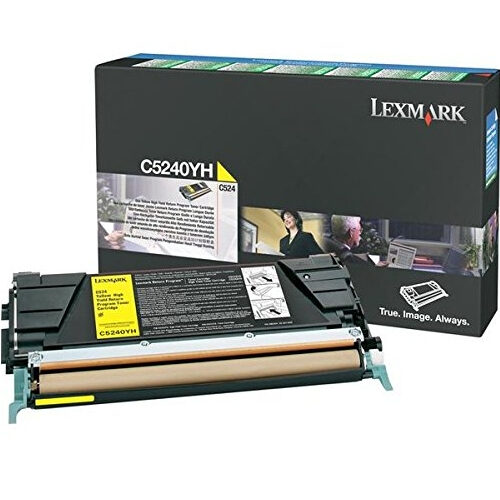 Lexmark C5240YH Toner-kit yellow high-capacity return program, 5.000 pages/5% for Lexmark C 524/532/534