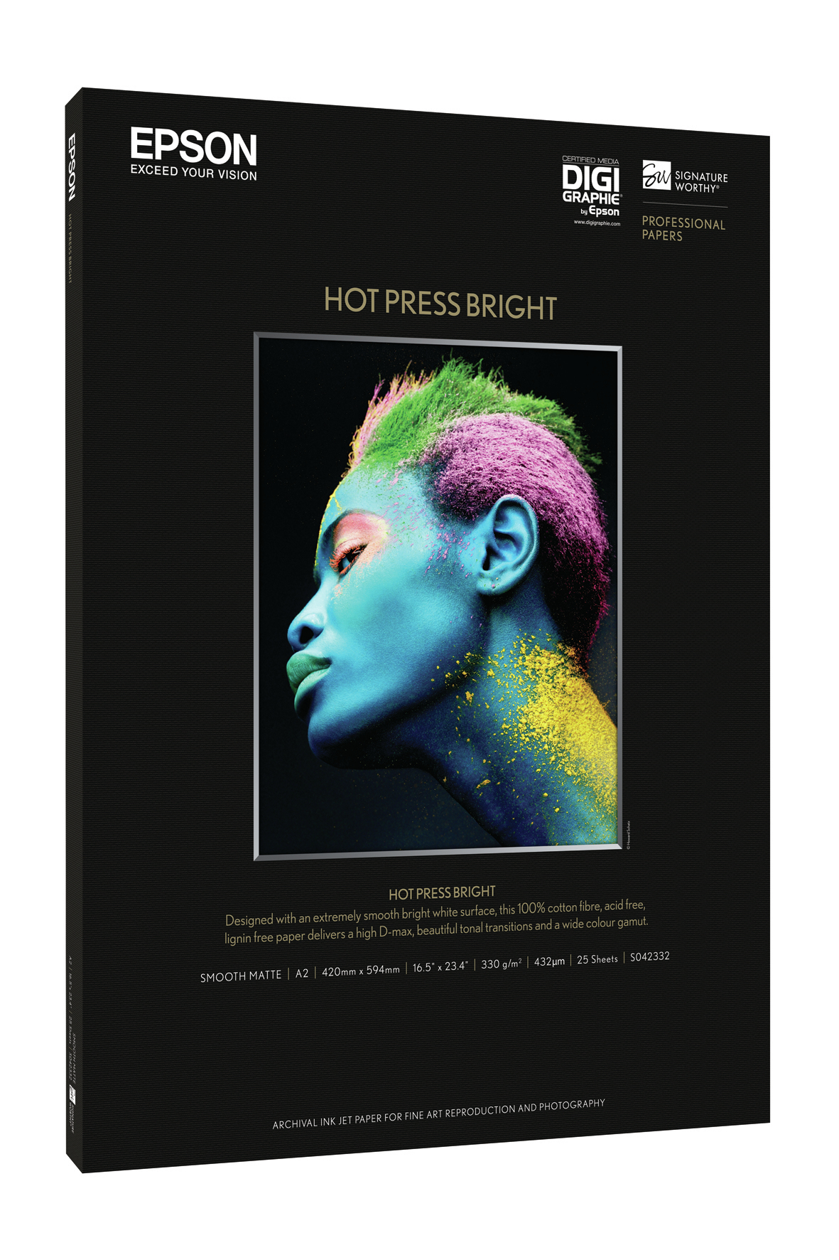 3597430_0527514229 Epson C13S042330 Hot Press Bright 25 sheet DIN A3+ 330g/m²