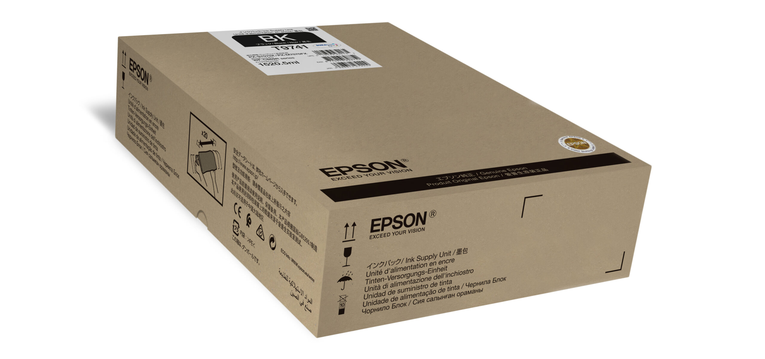 Epson C13T974100/T9741 Ink cartridge black, 86.000 pages 1520,5ml for Epson WF-C 869