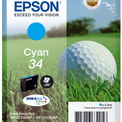 36132071_1439447263 Epson C13T34624010/34 Ink cartridge cyan, 300 pages 4,2ml for Epson WF-3720