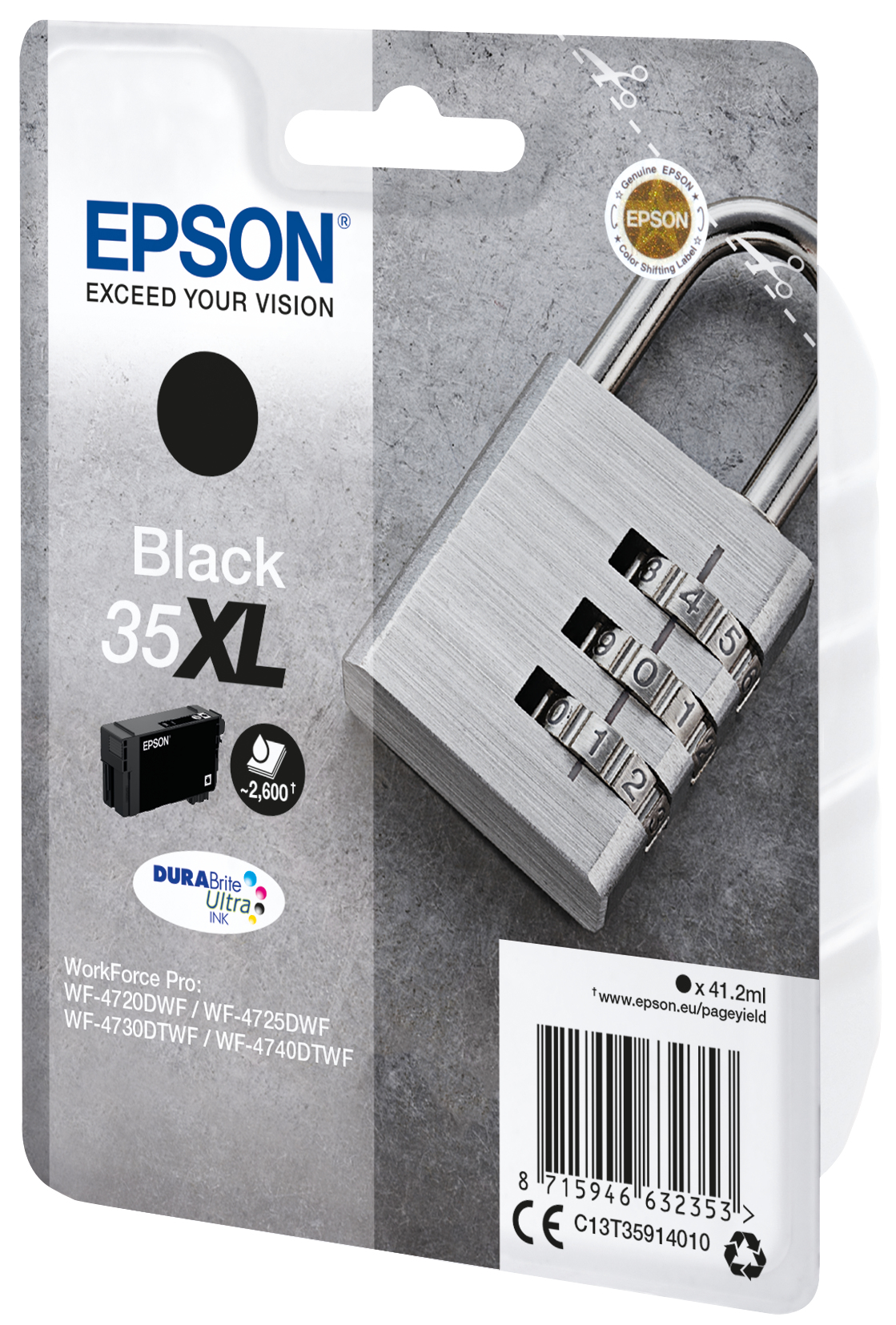 36132239_8628328235 Epson C13T35914010/35XL Ink cartridge black high-capacity, 2.600 pages ISO/IEC 24711 41,2ml for Epson WF-4720