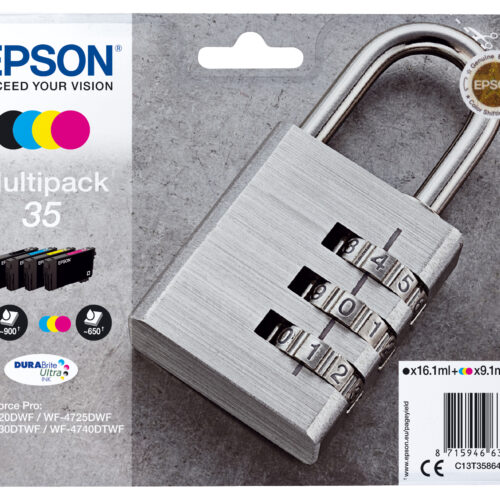 Epson C13T35864010/35 Ink cartridge multi pack Bk,C,M,Y 16,1ml + 3x9,1ml Pack=4 for Epson WF-4720