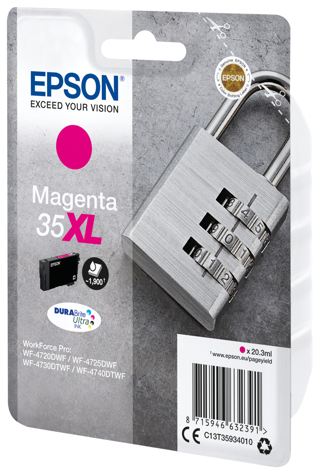 36132404_5927234268 Epson C13T35934010/35XL Ink cartridge magenta high-capacity, 1.900 pages 20,3ml for Epson WF-4720