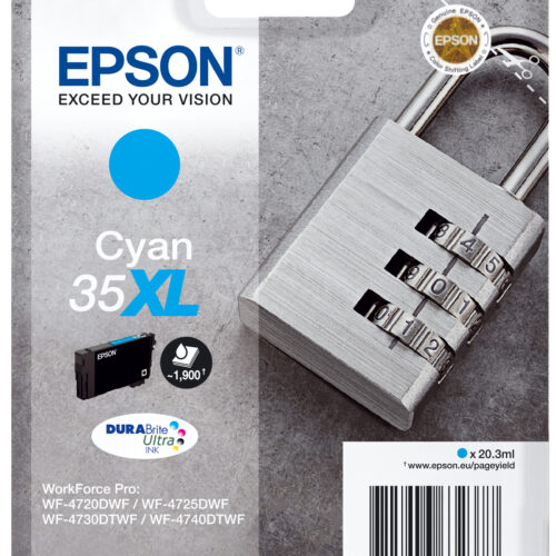 Epson C13T35924010/35XL Ink cartridge cyan high-capacity, 1.900 pages 20,3ml for Epson WF-4720