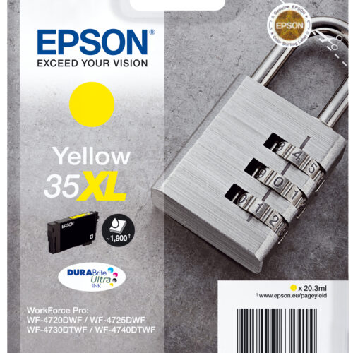 Epson C13T35944010/35XL Ink cartridge yellow high-capacity, 1.900 pages 20,3ml for Epson WF-4720