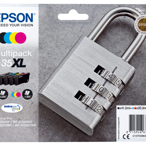 Epson C13T35964010/35XL Ink cartridge multi pack Bk,C,M,Y high-capacity 41,2ml + 3x20,3ml Pack=4 for Epson WF-4720