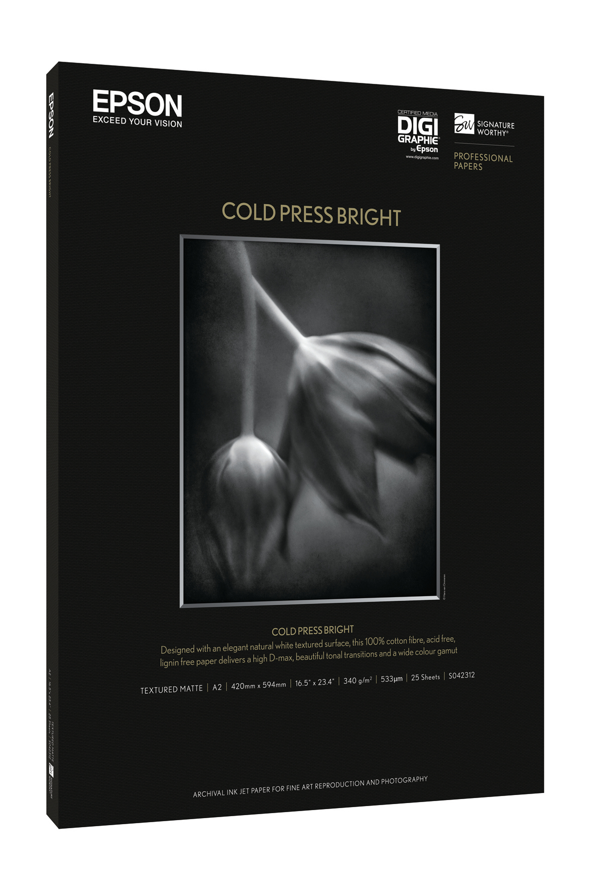 Epson C13S042312 Cold Press Bright 25 sheet DIN A2 340g/m²