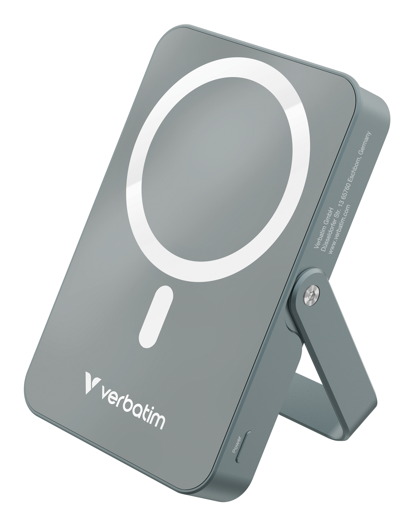 Verbatim Charge ´n´ Go Magnetic Wireless Power Bank with stand - 10000 mAh Grey