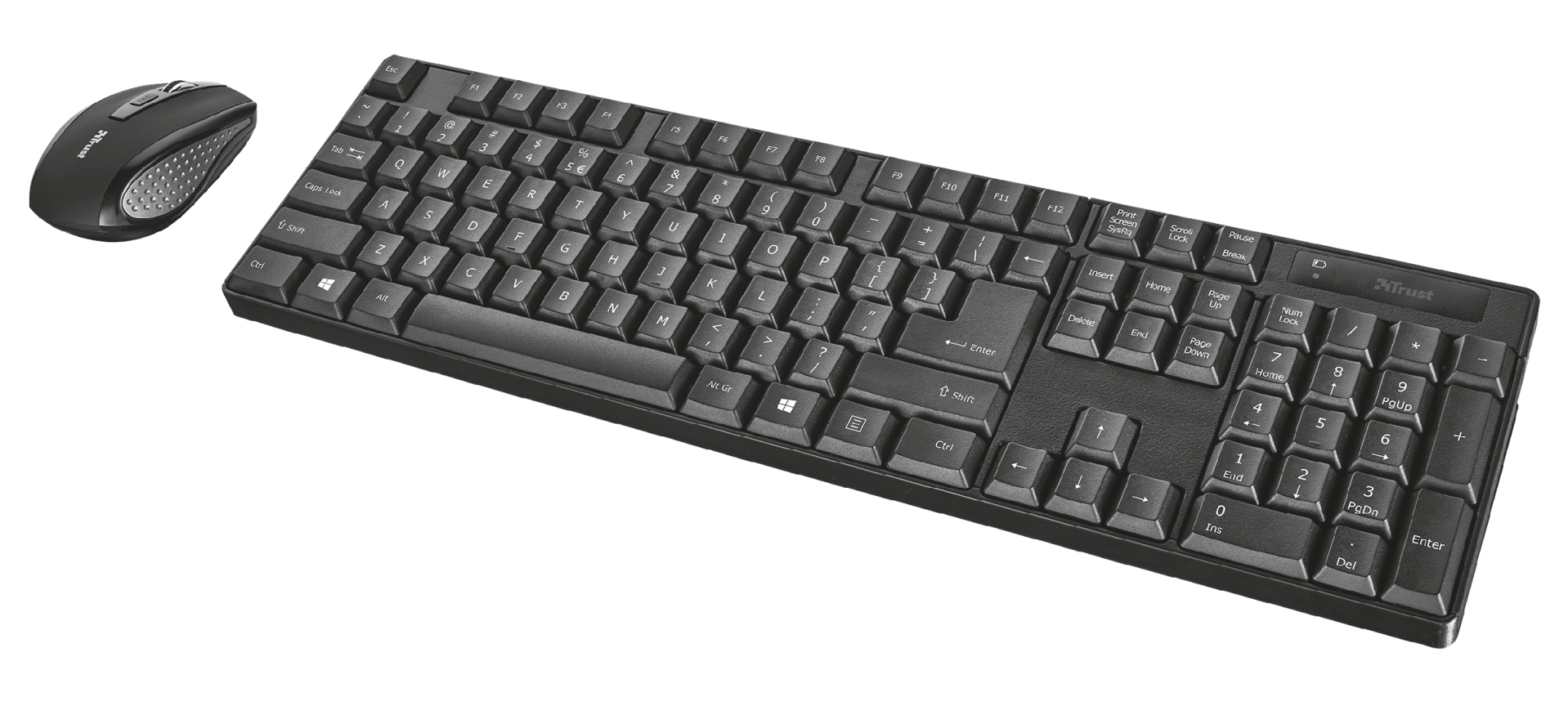 Trust XIMO keyboard Mouse included Universal RF Wireless UK English Black