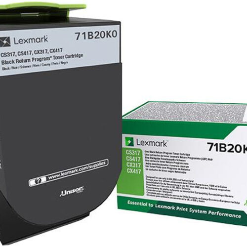 36609288_8770721672 Lexmark 71B20K0 Toner-kit black return program, 3.000 pages ISO/IEC 19752 for Lexmark CS 317/417/517