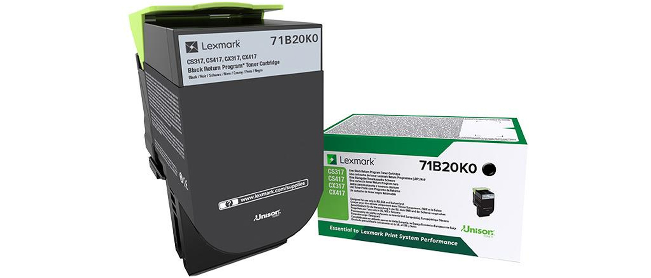 36609288_8770721672 Lexmark 71B20K0 Toner-kit black return program, 3.000 pages ISO/IEC 19752 for Lexmark CS 317/417/517