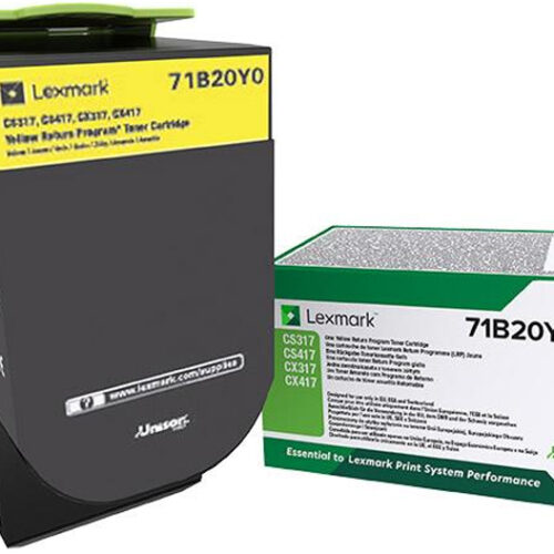 36609291_2206375952 Lexmark 71B20Y0 Toner-kit yellow return program, 2.300 pages ISO/IEC 19752 for Lexmark CS 317/417/517