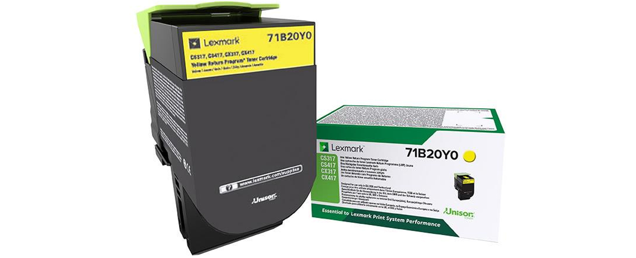 36609291_2206375952 Lexmark 71B20Y0 Toner-kit yellow return program, 2.300 pages ISO/IEC 19752 for Lexmark CS 317/417/517
