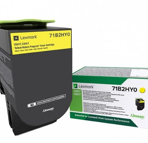36609295_8140771339 Lexmark 71B2HY0 Toner-kit yellow return program, 3.500 pages ISO/IEC 19752 for Lexmark CS 417/517