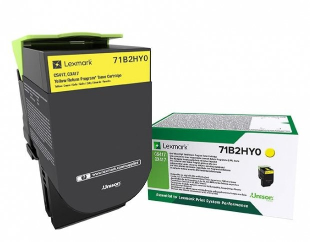 Lexmark 71B2HY0 Toner-kit yellow return program, 3.500 pages ISO/IEC 19752 for Lexmark CS 417/517