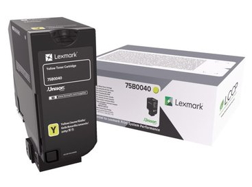 Lexmark 75B0040 Toner-kit yellow, 10.000 pages ISO/IEC 19752 for Lexmark CS 727