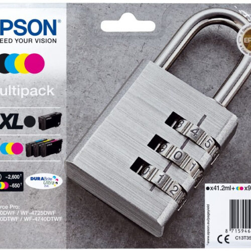 Epson C13T35994010/35XL/35 Ink cartridge multi pack Bk,C,M,Y 41,2ml + 3 x 9,1ml Pack=4 for Epson WF-4720