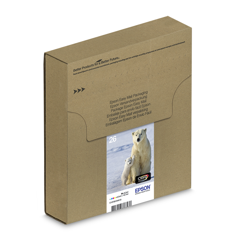 37411296_1566776136 Epson C13T26164511/26 Ink cartridge multi pack Bk,C,M,Y EasyMail 220pg + 3x300pg, 6ml + 3x5ml Pack=4 for Epson XP 600