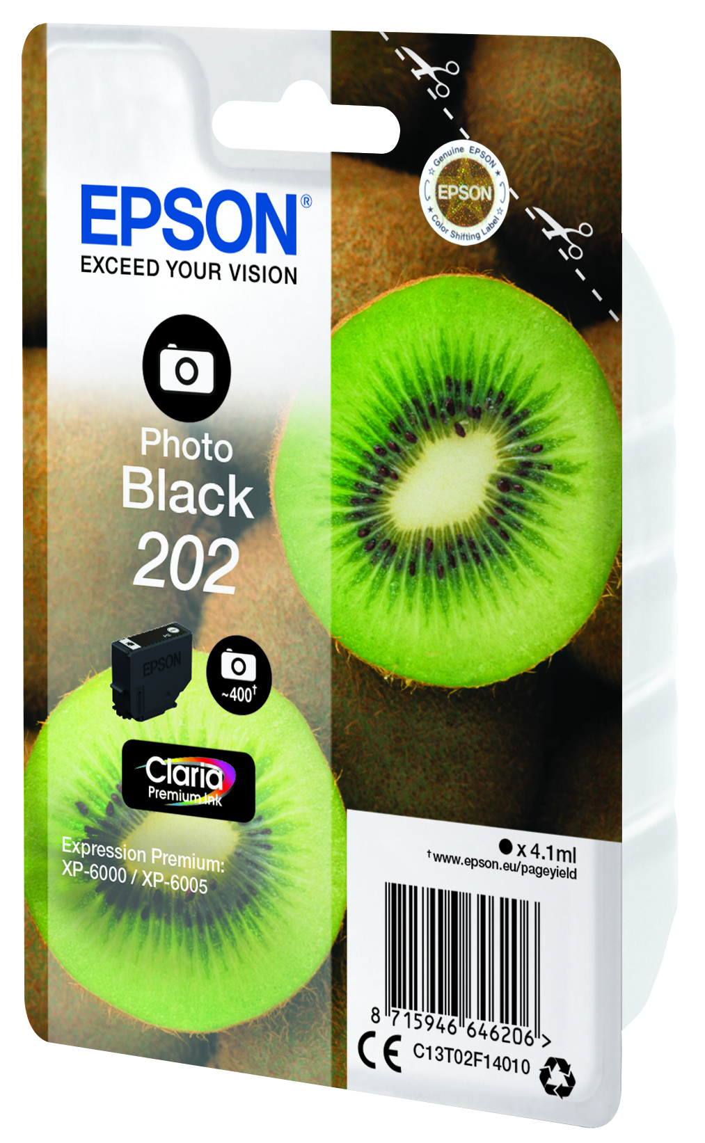 37805964_6509097465 Epson C13T02F14010/202 Ink cartridge foto black, 400 pages 400 Photos 4,1ml for Epson XP 6000